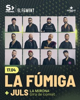 Cartell del concert de La Fúmiga en el Festival Strenes de Girona