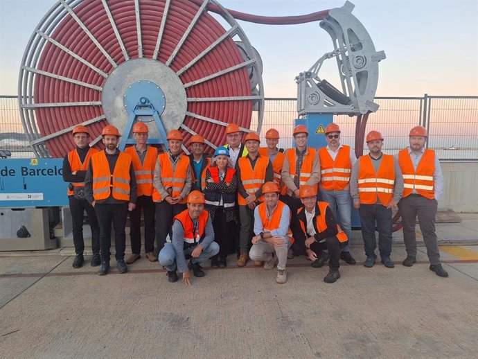 Els membres de la PIANC durant la visita a Barcelona