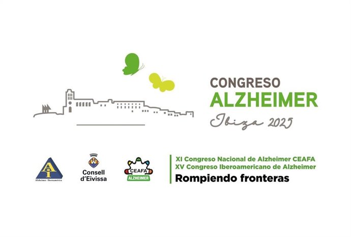Cartel del XI Congreso Nacional de Alzheimer y XV Congreso Iberoamericano de Alzheimer que organiza la Confederación Española de Alzheimer.