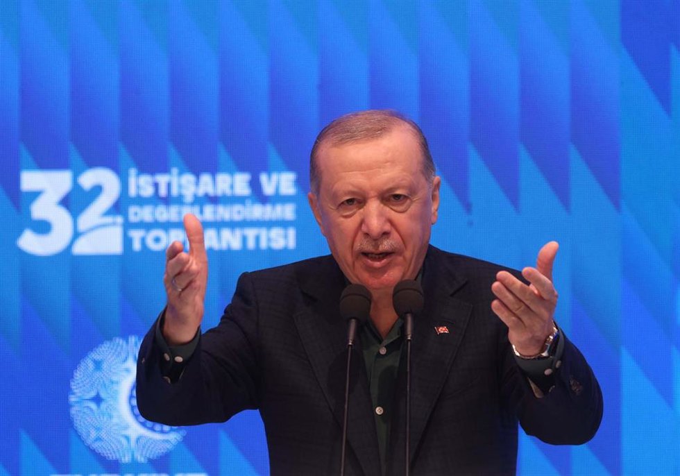 Archivo - El presidente de Turquía, Recep Tayyip Erdogan, durante un acto en Ankara en julio de 2025 (archivo)
