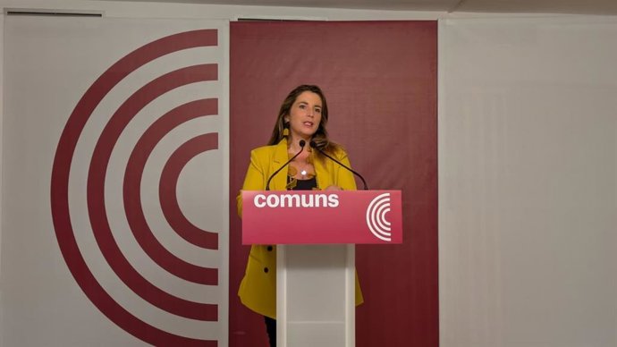 La coordinadora de los Comuns Candela López