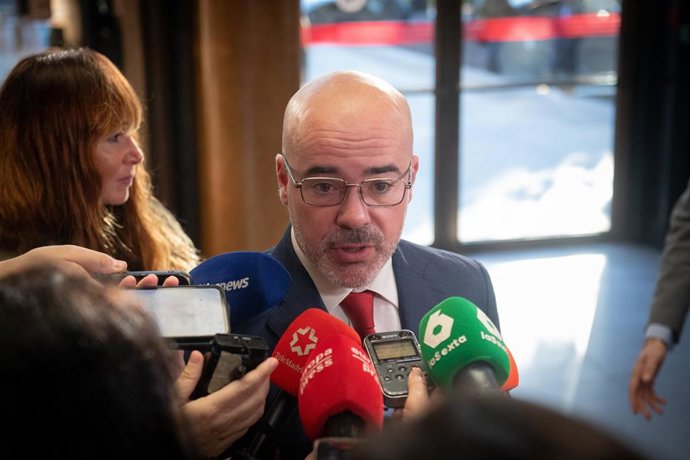 El Delegado del Gobierno en la Comunidad de Madrid, Francisco Martín Aguirre, durante un desayuno informativo organizado por Europa Press, en el Meeting Place, a 3 de noviembre de 2025, en Madrid (España).