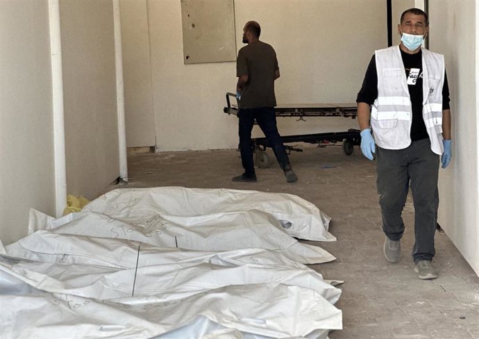 Cadáveres de palestinos entregados por Israel que retenía desde los ataques del 7 de octubre de 2023 y la ofensiva contra la Franja de Gaza, al hilo del acuerdo con Hamás (archivo)