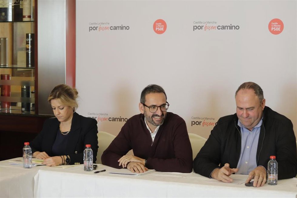 El secretario de Organización del PSOE de Castilla-La Mancha y diputado nacional, Sergio Gutiérrez, en Hellín