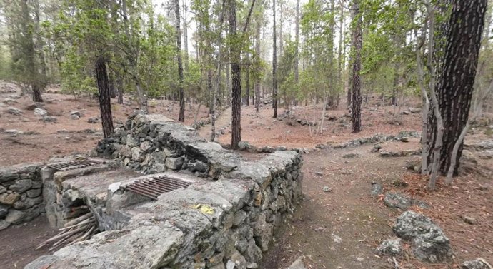 Fogones en un área recreativa de Tenerife