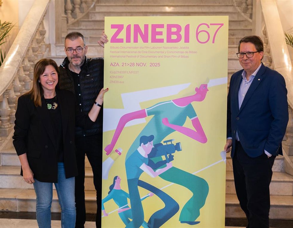 Ana López, Joseba Lopezortega y Gonzalo Olabarria presentan la 67 edición de Zinebi-