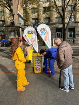 Campaña de reciclaje impulsado por el Ayuntamiento de Bilbao.