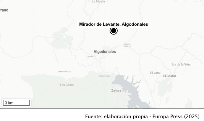 Mirador de Levante en Algodonales, donde ha resultado herida una persona cuando hacía parapente