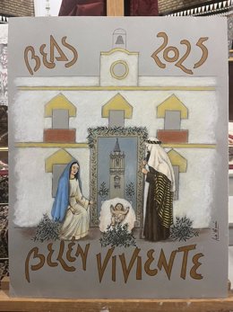 Cartel del Belén Viviente de Beas 2025.