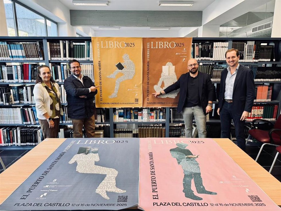 El alcalde de El Puerto de Santa María, Germán Beardo, en la presentación de la Feria del Libro.