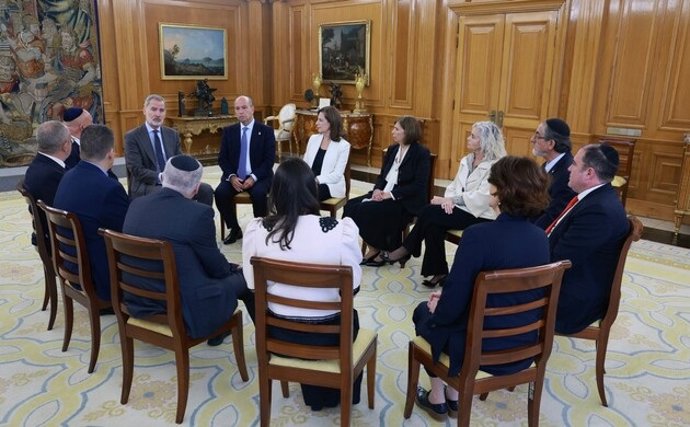 El Rey Felipe VI en la audiencia a la Federación de Comunidades Judías de España (FCJE).