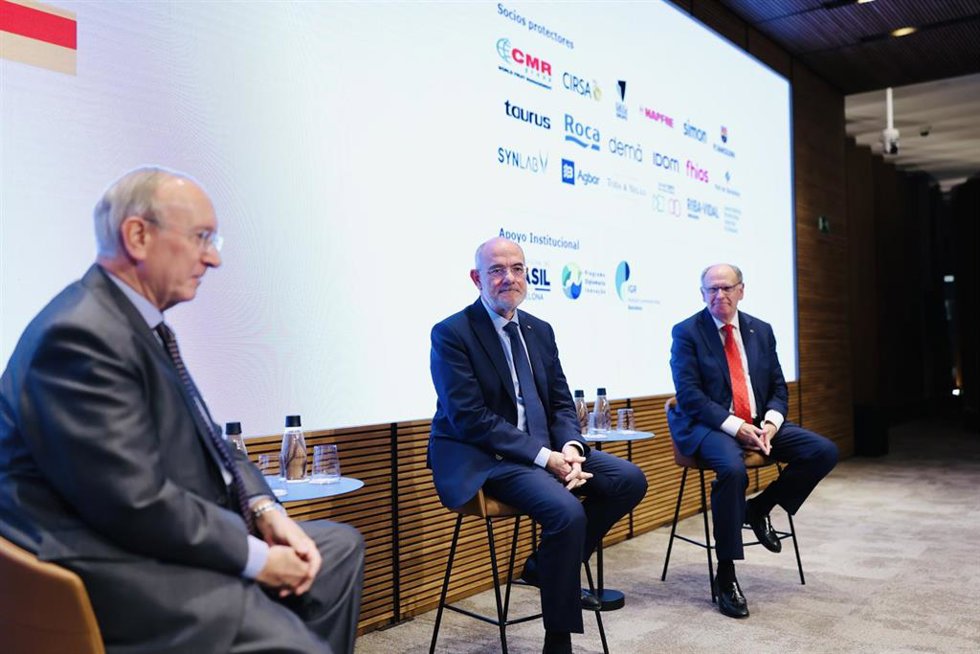 El conseller de Unión Europea y Acción Exterior de la Generalitat, Jaume Duch, durante su intervención este lunes en el Smart Cities Congress Brasil, organizado por la Cambra de Comer Brasil-Catalunya
