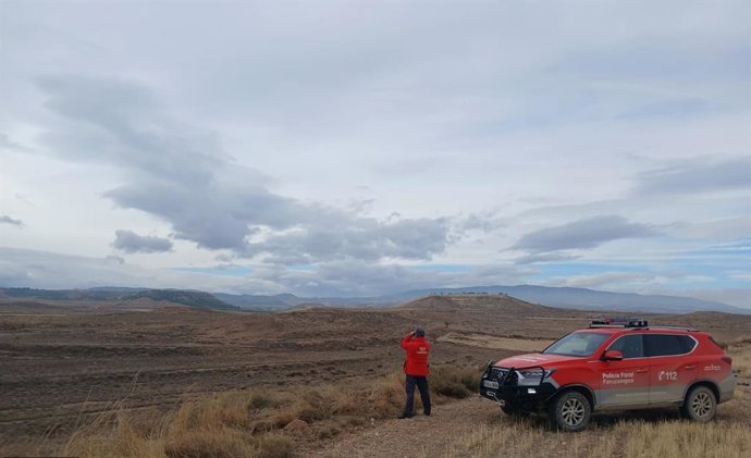 Paraje donde intervino la Policía Foral con motivo de una caza furtiva.
