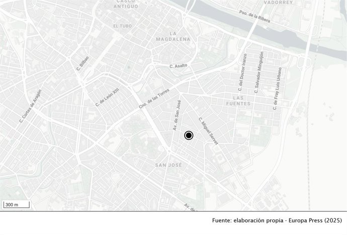 Possível caso de violência de gênero na rua Privilegio de la Unión, em Zaragoza.