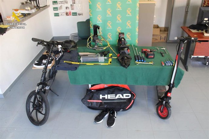 Material intervenido en la operación