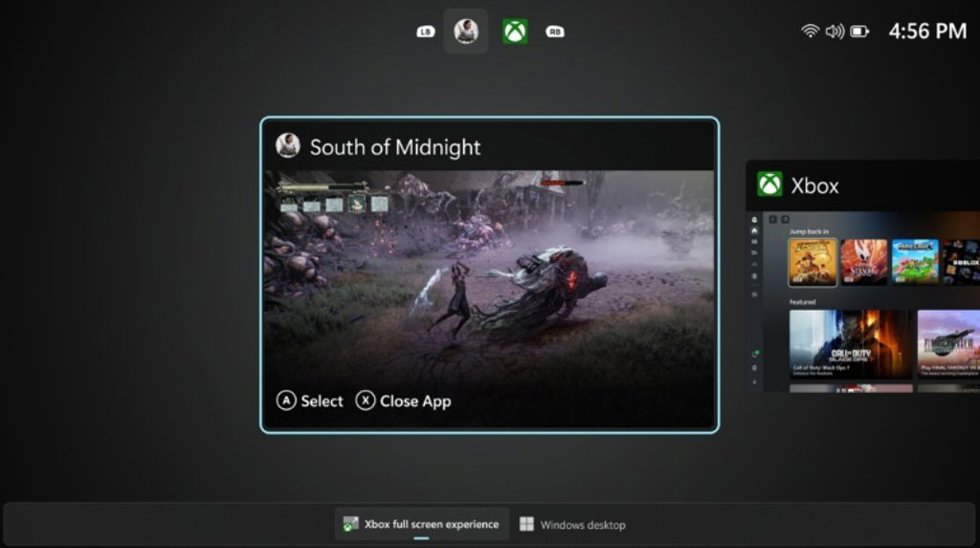 La experiencia de pantalla completa de Xbox