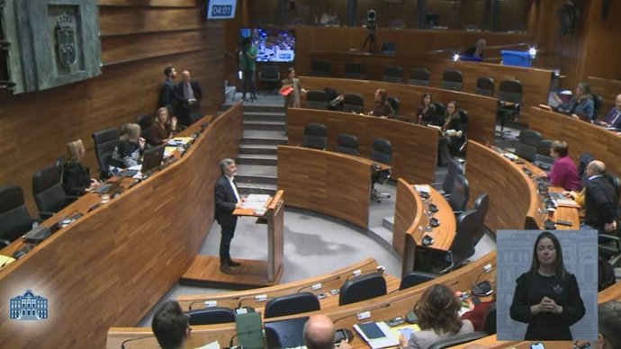 Momento en el que el Pleno fue suspendido.