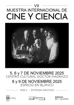 Cartel Muestra Internacional de Cine y Ciencia.