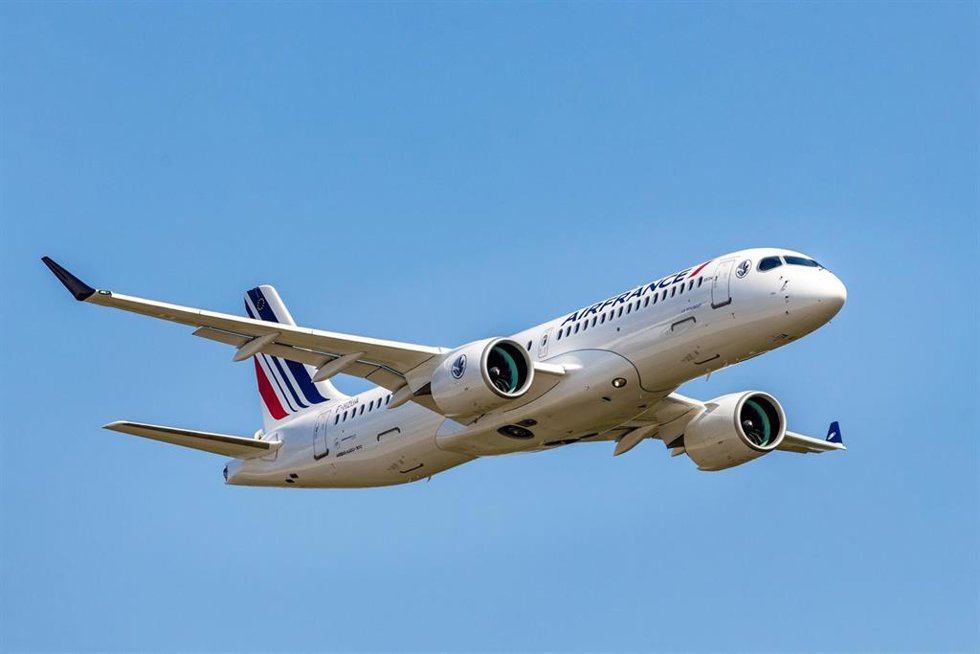 Archivo - Avión A220 de Air France.