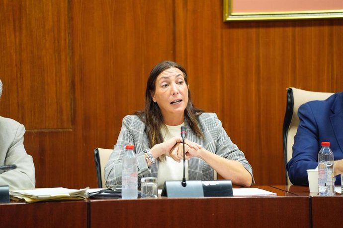 La consejera de Inclusión Social, Loles López, en la comisión de presupuestos del 4 de noviembre de 2025.