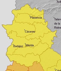 Alertas para el 5 de noviembre en Extremadura