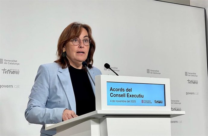 La consellera de Territorio, Vivienda y Transición Ecológica y portavoz de la Generalitat, Sílvia Paneque, en una rueda de prensa tras el Consell Executiu