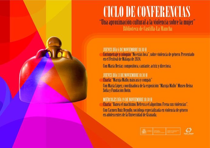 Cartel del ciclo de conferencias 'Una aproximación cultural a la violencia de género'