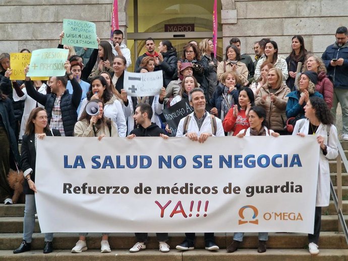 Imagen de la concentración de este martes.