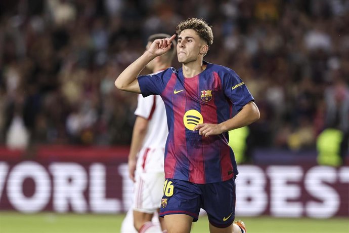 El jugador del FC Barcelona Fermín López 