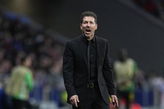 Diego Simeone, head coach of Atletico de Madrid, gestures during the UEFA Champions League 2025/26 League Phase MD4 match between Atletico de Madrid and R. Union Saint-Gilloise at Estadio Metropolitano on November 04, 2025 in Madrid, Spain.