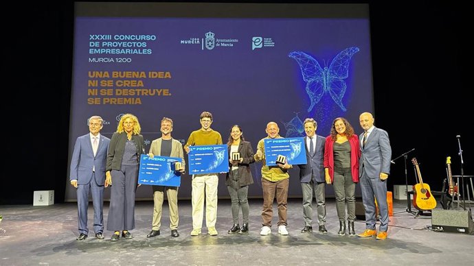 Gala de entrega de premios del XXXIII Concurso de Proyectos Empresariales de Murcia