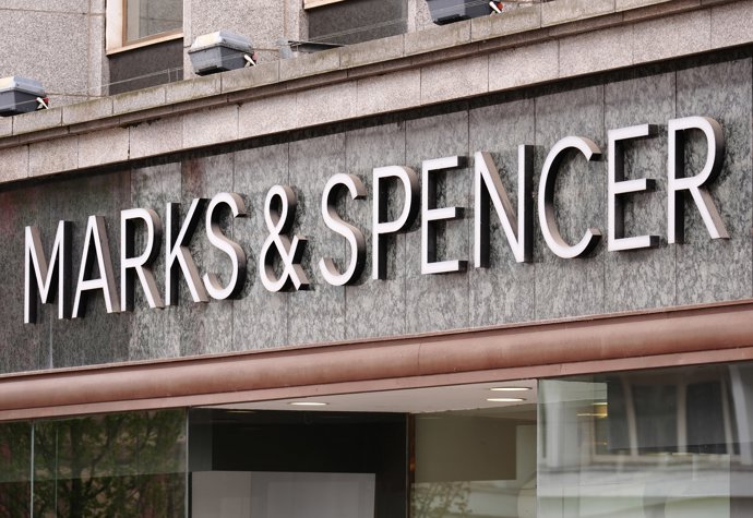 FILED - 05 May 2025, United Kingdom, London: The Marks and Spencer logo is seen on a building in Sheffield.