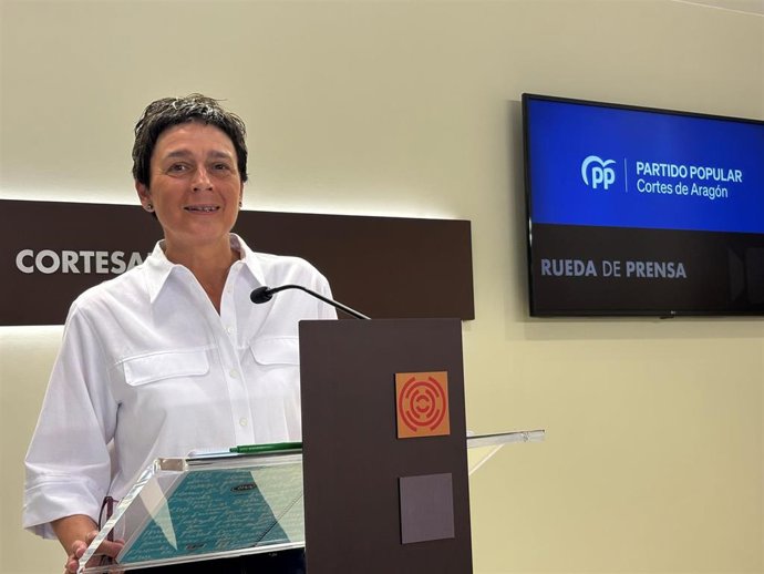 Archivo - Ana Marín, porrtavoz adjunta del PP en las Cortes de Aragón.