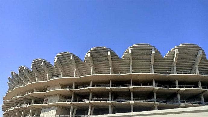 Archivo - Imagen de las obras inacabadas del Nou Mestalla.