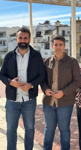 Alberto Mayoral y José Antonio Gómez, en Puente Genil.