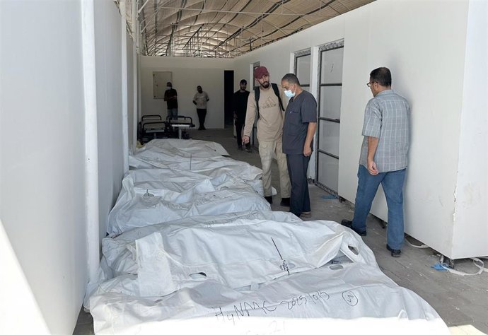 Cadáveres de palestinos entregados por el Gobierno de Israel tras retenerlos desde los ataques del 7 de octubre de 2023 y la ofensiva contra la Franja de Gaza (archivo)