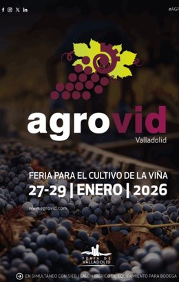 Cartel de la feria Agrovid que se celebrará en enero en el recinto ferial de Valladolid.