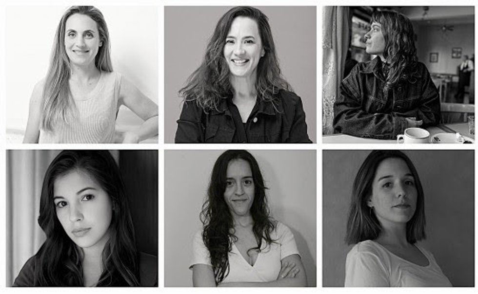 En la fila superior, de izda a dcha: Las argentinas Polly Bouquet, Julieta Otero y Laura Sbdar. En la fila inferior, de izda a dcha: Las uruguayas Florencia Moreira Figueredo, Virginia Rodríguez y Josefina Trías
