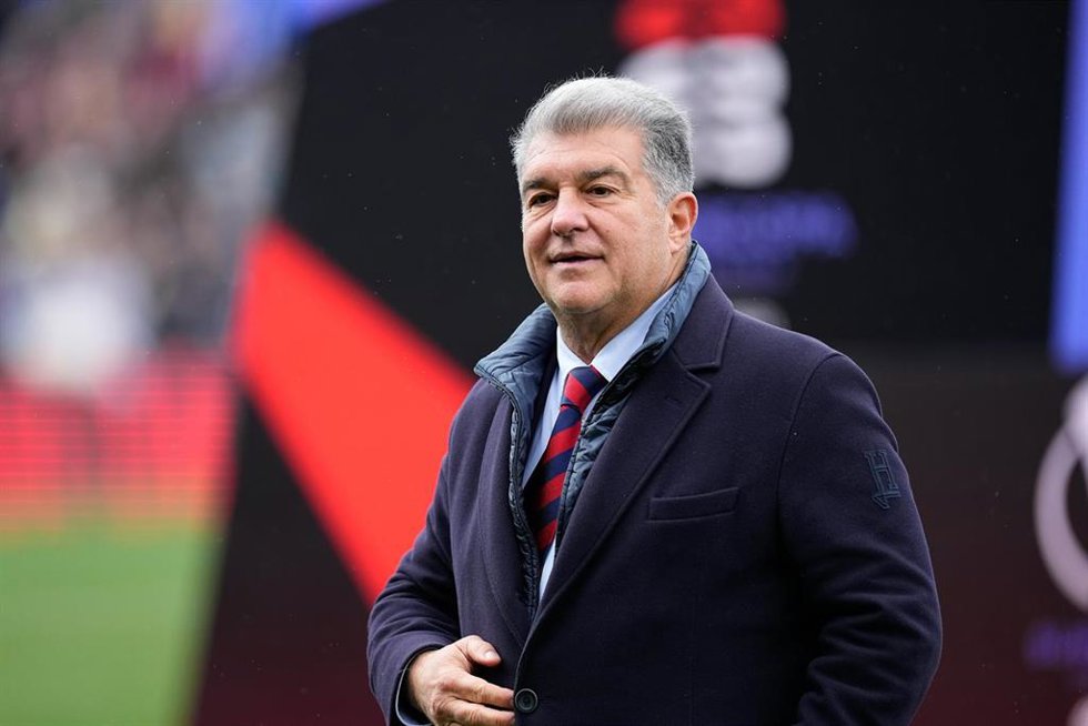 Archivo - El presidente del FC Barcelona, Joan Laporta