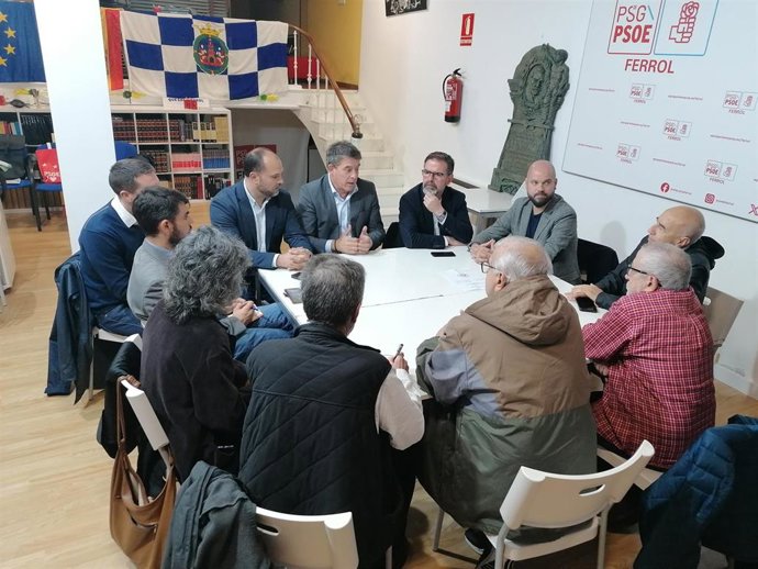 El secretario xeral del PSdeG, José Ramón Gómez Besteiro, en un acto en Ferrol.