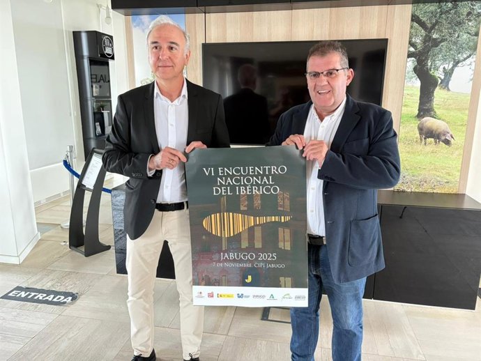 Presentación de la sexta edición del Encuentro Nacional del Ibérico en Jabugo (Huelva).