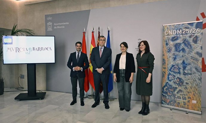 Presentación de la primera edición del ciclo 'Murcia: Músicas Históricas', promovido por el Ayuntamiento capitalino y el Centro Nacional de Difusión Musical (CNDM)