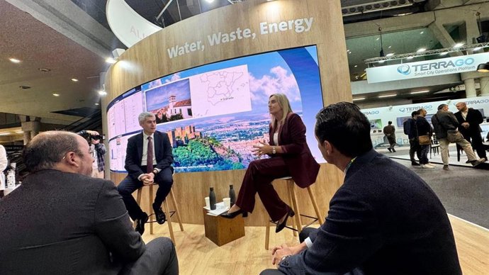 La alcaldesa de Granada, Marifrán Carazo, en el Smart City Expo World Congress de Barcelona.