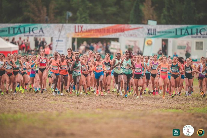 Participantes en una de las ediciones recientes del Cross de Itálica.