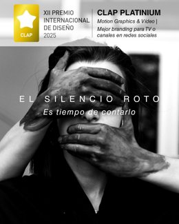 Cartel del premio para 'El Silencio Roto' grabado en Nava del Rey (Valladolid) por un movimiento vecinal.