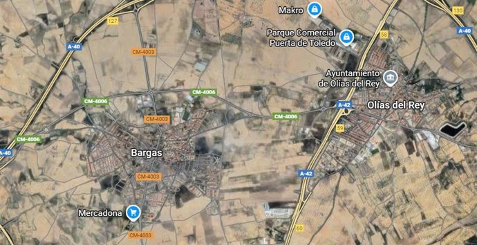 Imagen de Bargas en Google Maps.