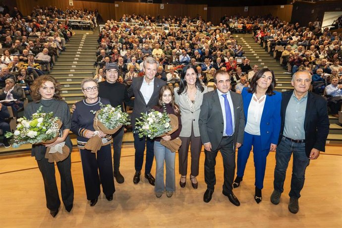 Acto de homenaje del PP al político lucense Francisco Cacharro, en el que participa el presidente de la Xunta, Alfosno Rueda