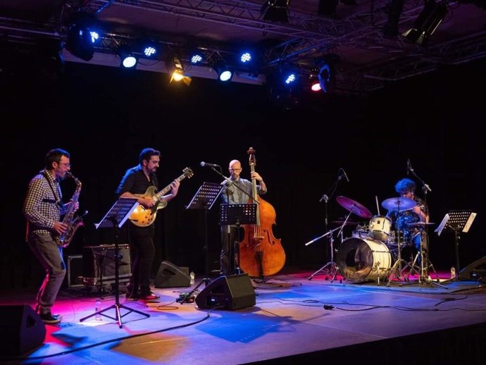 Archivo - Cuarteto de jazz en una actuación en el Espacio Turina, en foto de recurso.