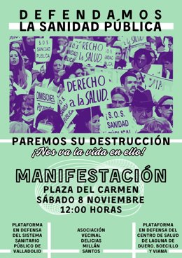 Cartel de la manifestación.