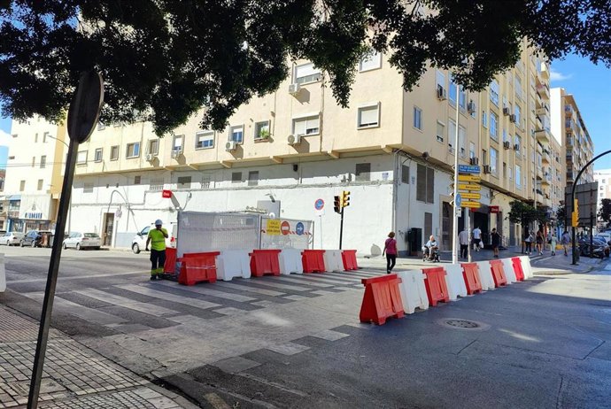 Crte de tráfico por la obra del metro de Málaga